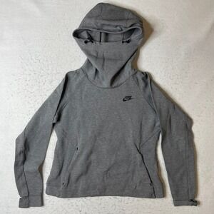 Nike Tech Fleece Hoodie Gray Long Sleeve Full Zip‎ Athletic Hooded Sweatshirt M